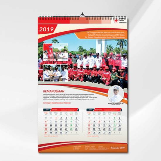 Kalender Dinding 31x48cm HVS 80 gsm