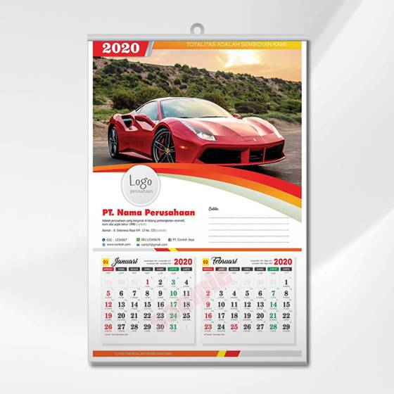 Kalender Dinding 46x64cm HVS 80 gsm