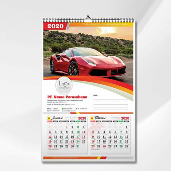 Kalender Dinding 46x64cm HVS 80 gsm