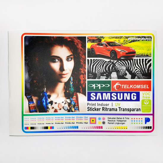 Print UV Sticker Vynil Transparan Ritrama