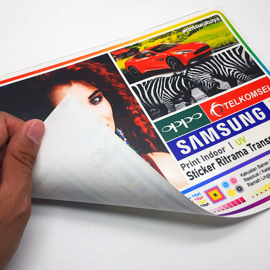 Print UV Sticker Vynil Transparan Ritrama
